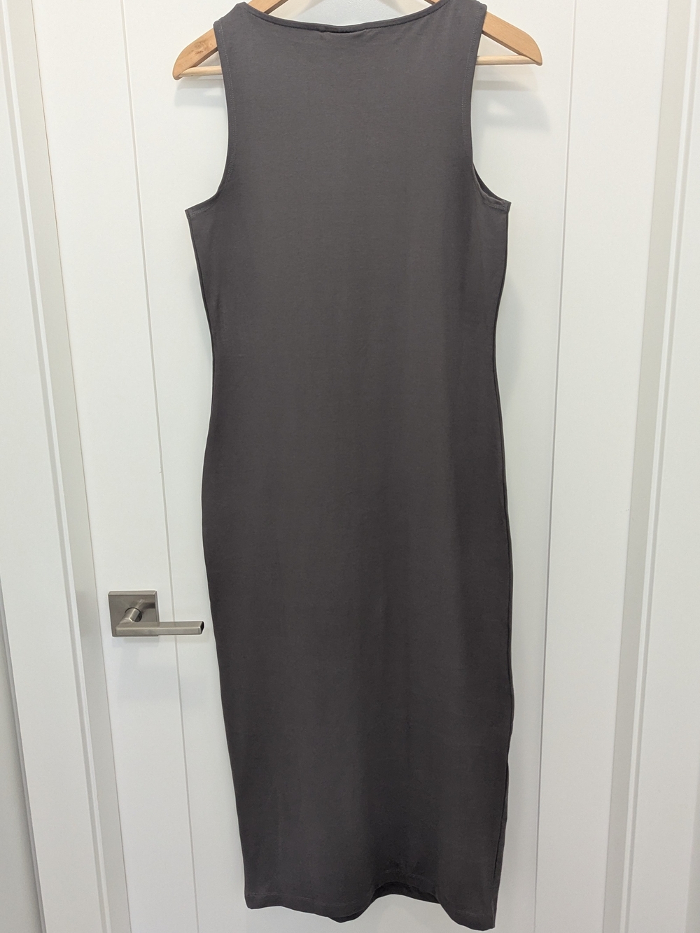 Frank & Oak Fitted Charcoal Gray Midi Dress - Picture 5 of 5